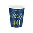 PartyPal Bekertjes Kings Blue 40 Birthday - 220cm - 6st