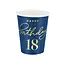 PartyPal Bekertjes Kings Blue 18 Birthday - 220cm - 6st
