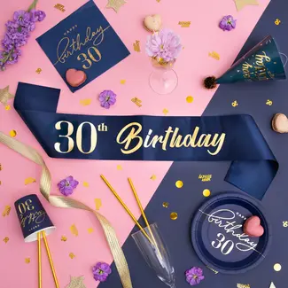 PartyPal Sjerp Kings Blue 30 Birthday - 10x160cm