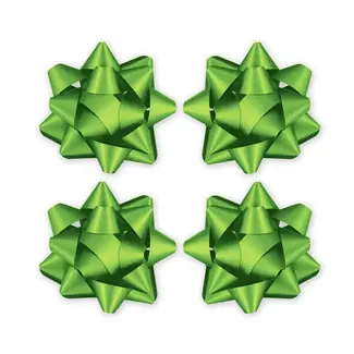 PartyPal Cadeau Strik - Mat Groen - 5cm - 4 st.