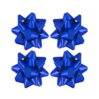 PartyPal Cadeau Strik - Mat Marine Blauw - 5cm - 4 st.