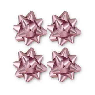 PartyPal Cadeau Strik - Mat Licht Roze - 5cm - 4 st.