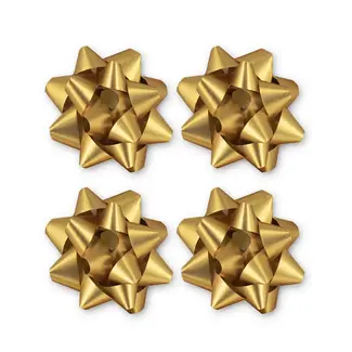 PartyPal Cadeau Strik - Mat Goud - 5cm - 4 st.