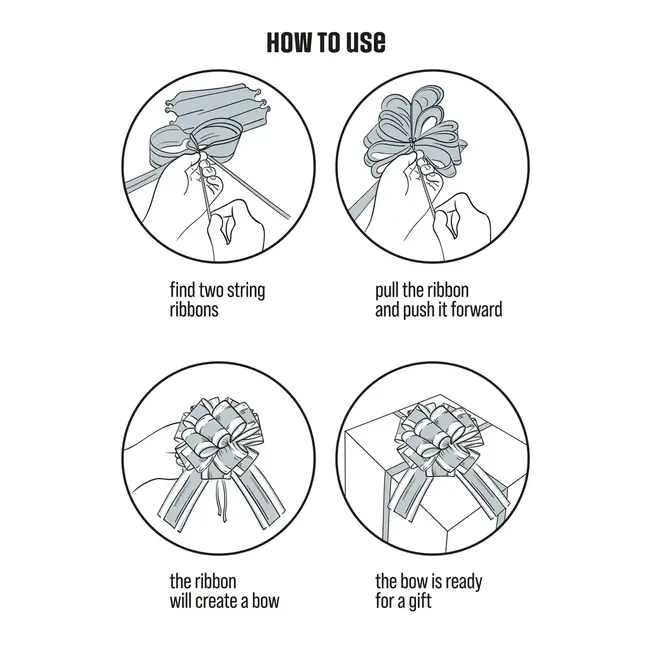 Cadeau Strik Trekkoord - Pastel Roze - 1st - 20x15,5cm