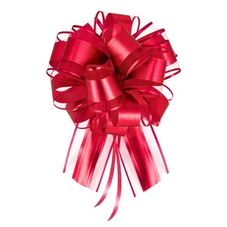 PartyPal Cadeau Strik Trekkoord - Rood - 1st - 20x15,5cm