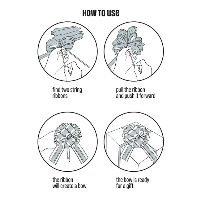 Cadeau Strik Trekkoord - Zilver - 1st - 20x15,5cm