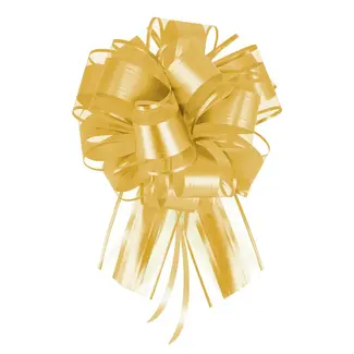PartyPal Cadeau Strik Trekkoord - Goud - 1st - 20x15,5cm