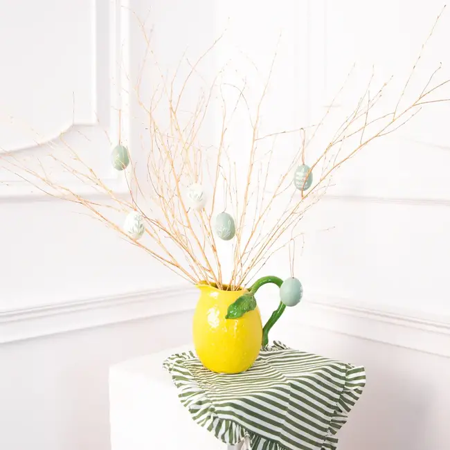 Paas Decoraties Naturel & Olijf Eitjes - mix - 6 st.