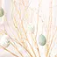 Paas Decoraties Naturel & Olijf Eitjes - mix - 6 st.