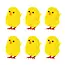 Paas Decoratie Gele Kuikens  - 4 cm - 6 st