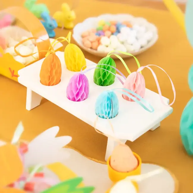 Paas Decoraties Honingraat Eieren - 4x6cm - 6 st.