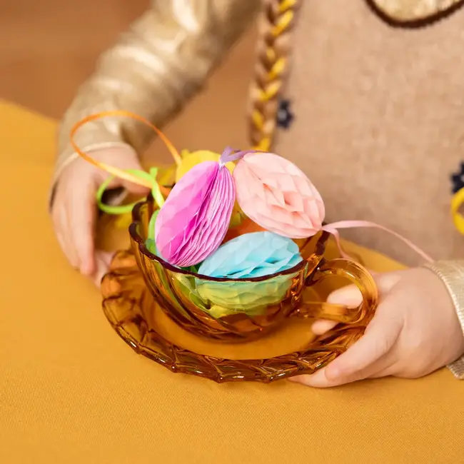 Paas Decoraties Honingraat Eieren - 4x6cm - 6 st.