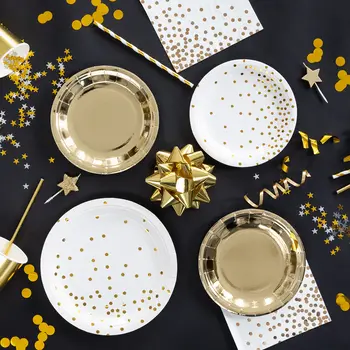 Sparkling Gold & White