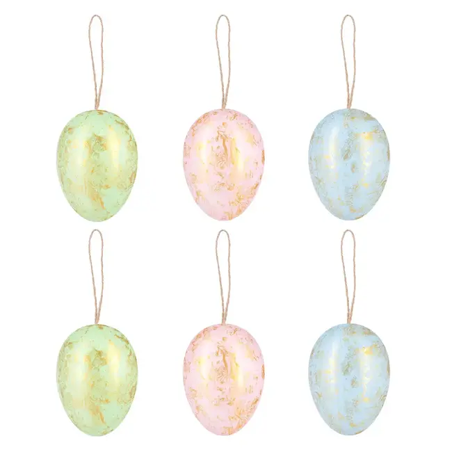 Paas Decoraties Pastel Eitjes - 4x6cm - 6 st.