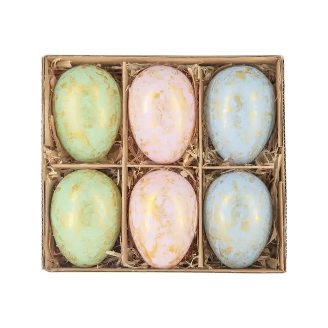 Paas Decoraties Pastel Eitjes - 4x6cm - 6 st.