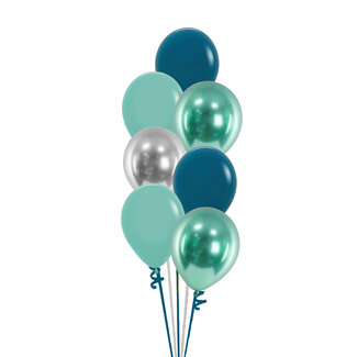 Qualatex Staander Classy Green - 7 Heliumballonnen