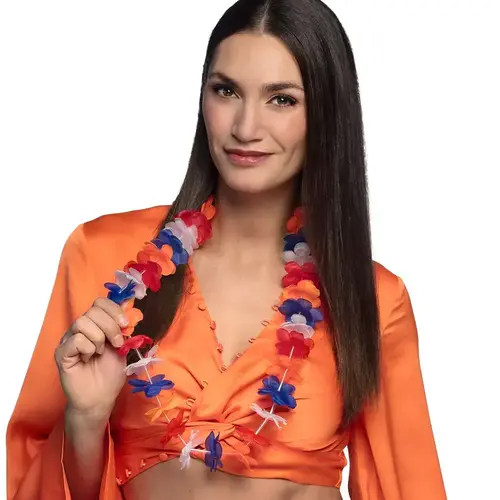 Hawaïkrans Rood Wit Blauw 