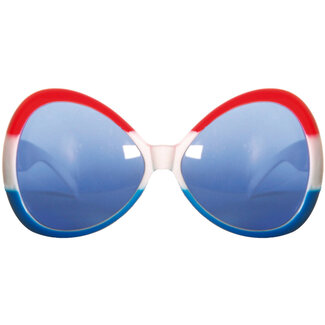 Folat Bril XXL Rood-Wit-Blauw
