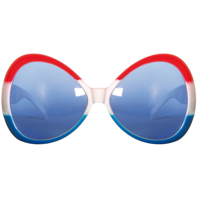 Bril XXL Rood-Wit-Blauw