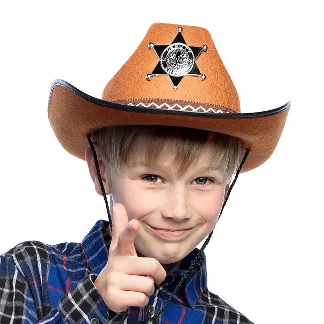 Kinder Cowboyhoed Sheriff Bruin