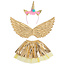 Set Eenhoorn Engel - Diadeem, Vleugels en Tutu