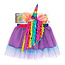Set Eenhoorn Regenboog - Diadeem, Vleugels en Tutu