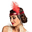 Hoofdband Charleston met Veer - 4 Kleuren