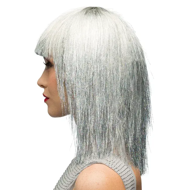 Pruik Crazy - Zilver