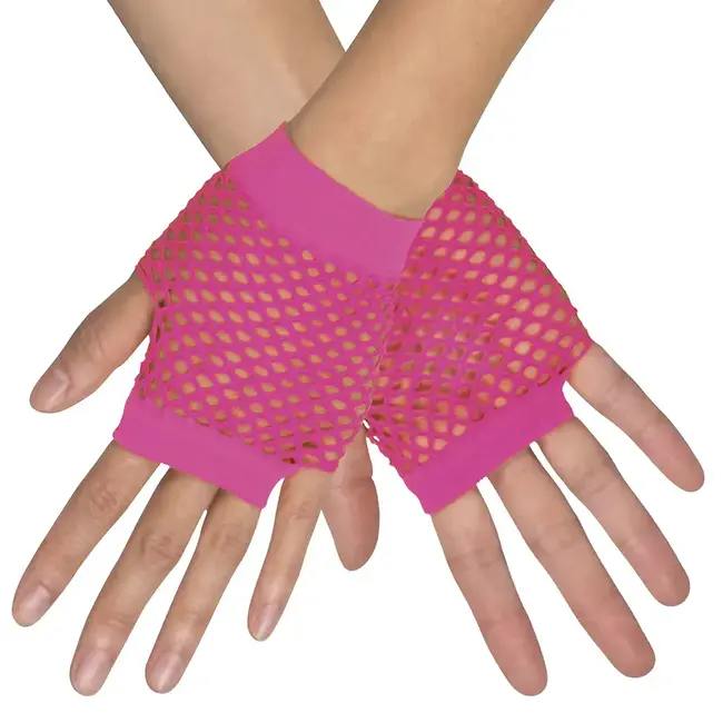 Handschoenen pols New York - Neon Roze