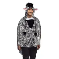 thumb-Poncho Zebra Deluxe - One Size-1