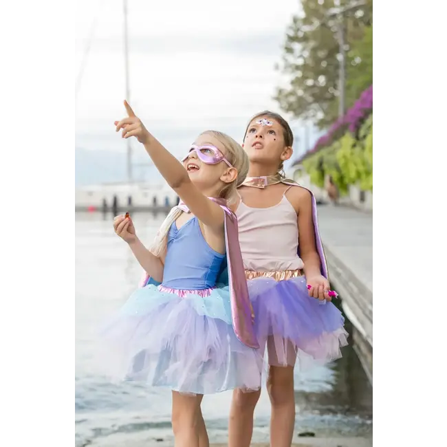 Super-duper tutu/cape/masker, Pink & Ligth Blue