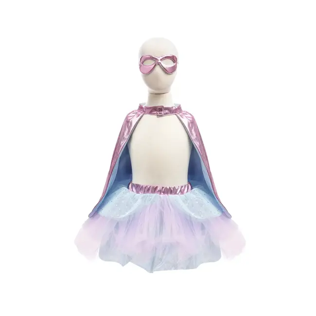 Super-duper tutu/cape/masker, Pink & Ligth Blue