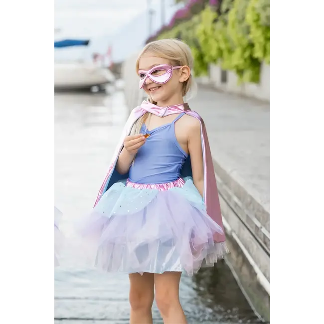 Super-duper tutu/cape/masker, Pink & Ligth Blue