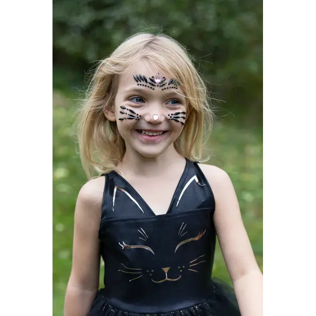 Face Crystals Black Cat