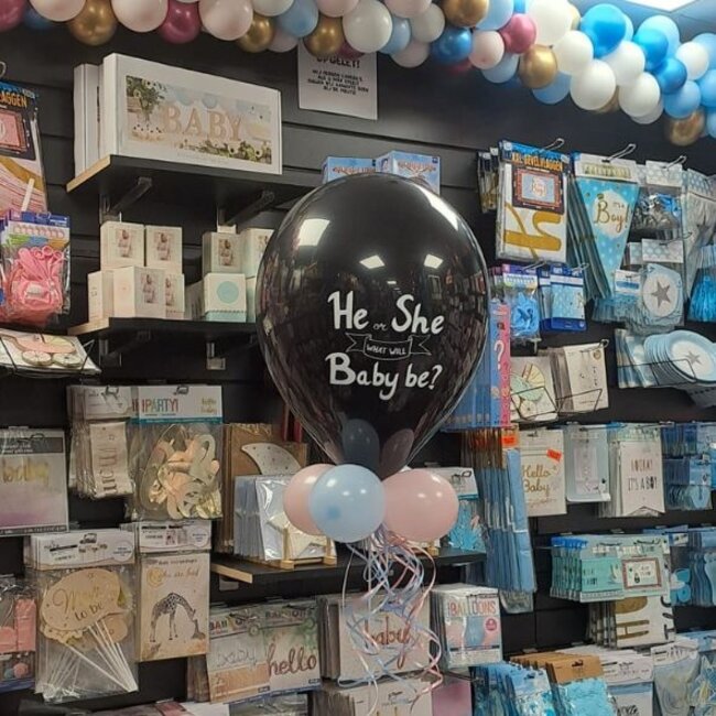 Gender Reveal Ballon Met Confetti