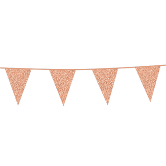 Globos Sparkling Rosé Gold Glitter Vlaggenlijn - 6 meter - 20x30cm