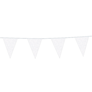 Paperdreams Sparkling Wit Glitter Vlaggenlijn - 6 meter - 20x30cm