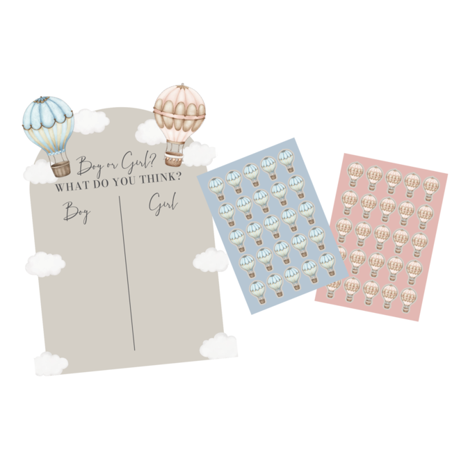 Gender Reveal - Stembord Baby Balloons - 12st - .. cm