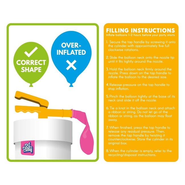 Heliumfles - voor 50 ballonnen