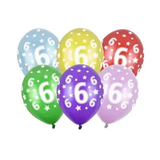 Strong Balloons Helium Ballon Stars A-round 6 jaar - 6 kleuren (28cm)