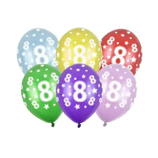 Strong Balloons Helium Ballon Stars A-round 8 jaar - 6 kleuren (28cm)