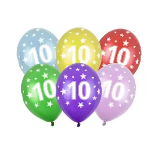 Strong Balloons Helium Ballon Stars A-round 10 jaar - 6 kleuren (28cm)