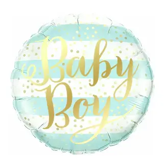 PartyPal Folieballon Baby Boy Gold