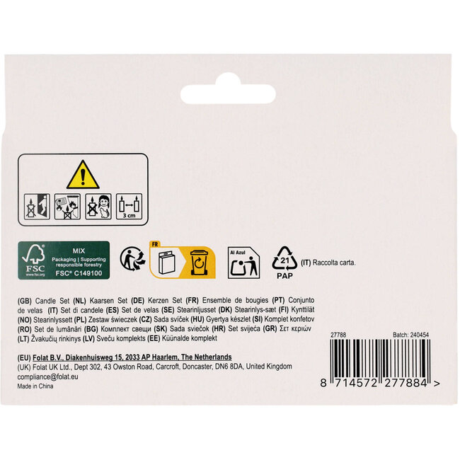 Kaarsen "HAPPY BIRTHDAY" - Stripetastic