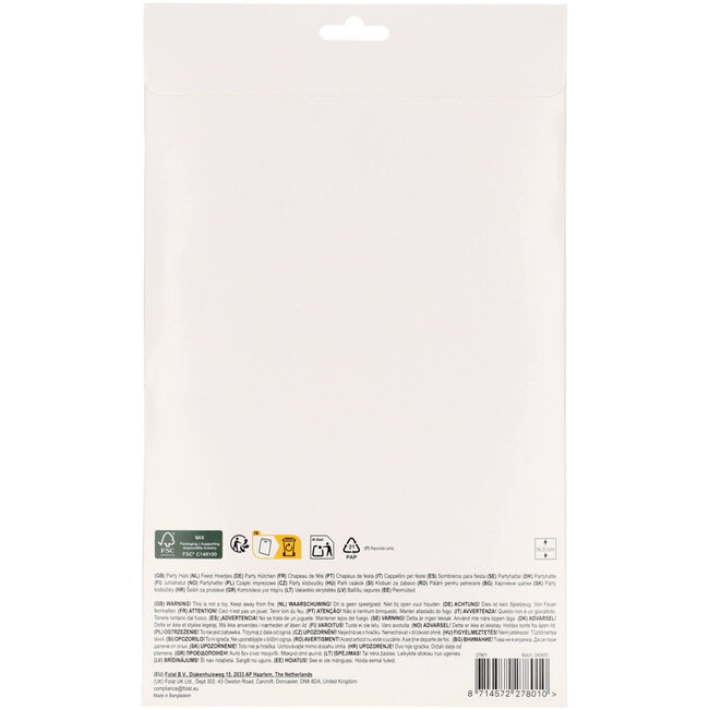 Feesthoedjes - Stripetastic - 6 stuks