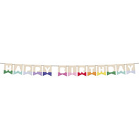 thumb-Vlaggenlijn - Hout - "HAPPY BIRTHDAY" - Stripetastic - 4 mtr-1