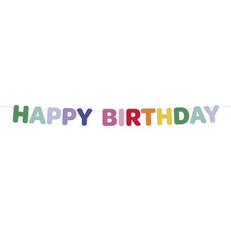 Folat Letterslinger - Vilt - "HAPPY BIRTHDAY" - Stripetastic