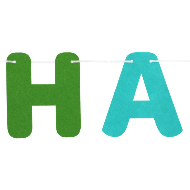 Letterslinger - Vilt - "HAPPY BIRTHDAY" - Stripetastic - 4 mtr