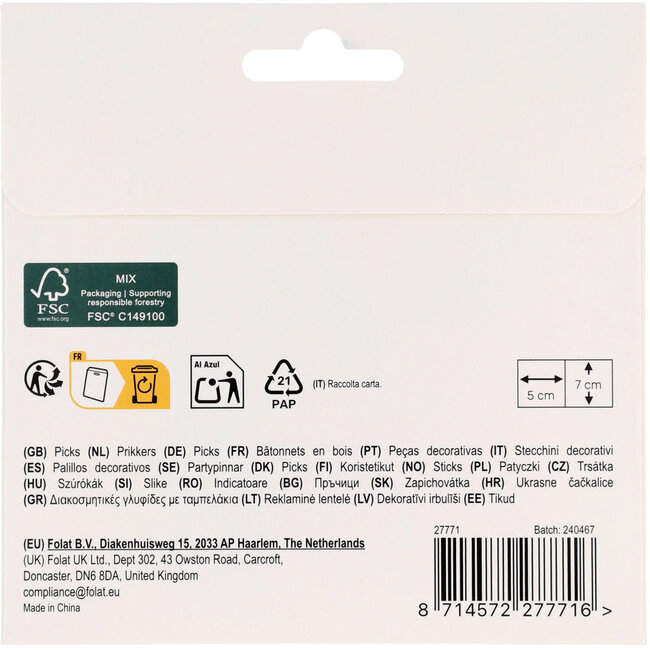 Prikkers Vlag - Stripetastic - 10 stuks