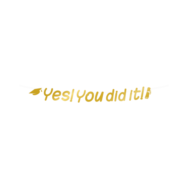 Letter Banner - You Did It!